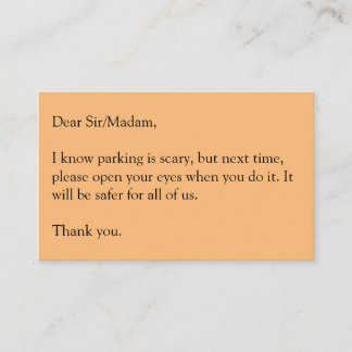 Open your eyes business card