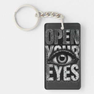 Open Your Eyes Grunge Gothic Eye Streetwear Art Key Ring