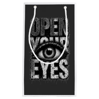Open Your Eyes Grunge Gothic Eye Streetwear Art Small Gift Bag
