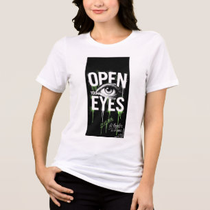 Open Your Eyes Surreal Art Woman Organic Cotton Te Tri-Blend Shirt