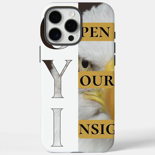 Open Your Insight – Minimal Vertical Phone Case (Back)