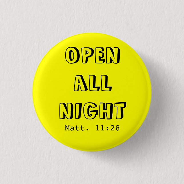 OPENALL NIGHT 3 CM ROUND BADGE (Front)