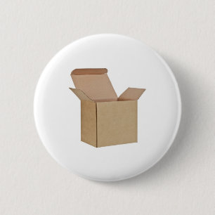 Opened cardboard box 6 cm round badge