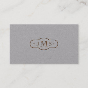 Openface Font Monogrammed Elegant Retro Business Card