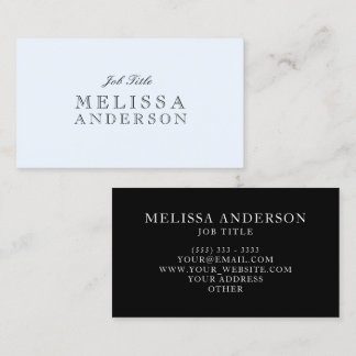 Openface Font Professional Alice Blue Business Card