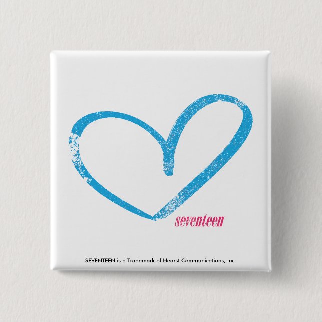 OpenHeart Aqua 15 Cm Square Badge (Front)