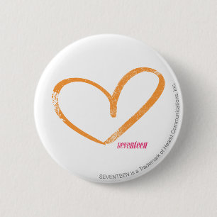 OpenHeart Orange 6 Cm Round Badge