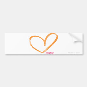 OpenHeart Orange Bumper Sticker