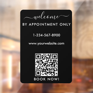 Opening Business Hours Appointment Only Welcome  Window Cling