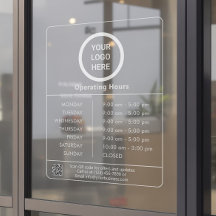 Opening Hours Business Logo QR Code Transparent
