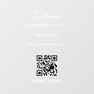 Opening Hours Welcome Window door sign