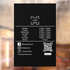 Opening Hours With QR Code Custom Business Logo