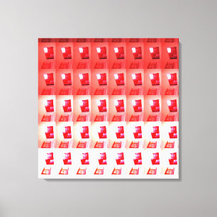 Opening in Red and White Canvas Step by Step