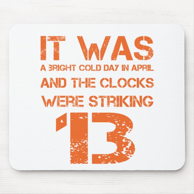 Opening Line of 1984 Mouse Mat (Front)