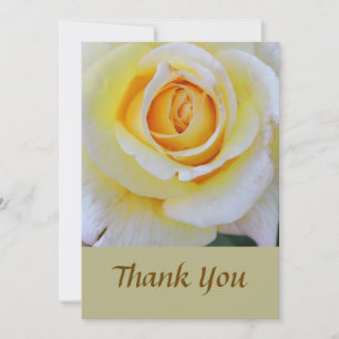 Opening Movement Yellow Rose Thank You Card