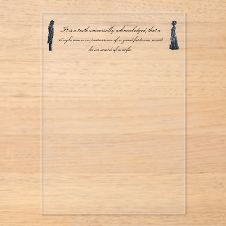 Opening of "Pride and Prejudice" plus silhouettes Acrylic Invitations