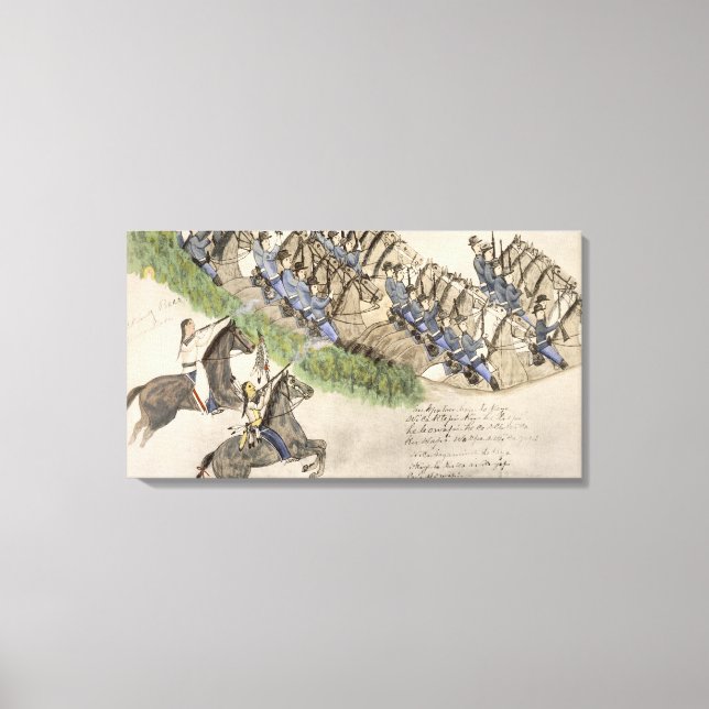 Opening of the Battle of the Little Big Horn (ink Canvas Print (Front)