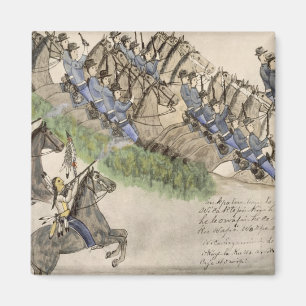 Opening of the Battle of the Little Big Horn (ink Magnet