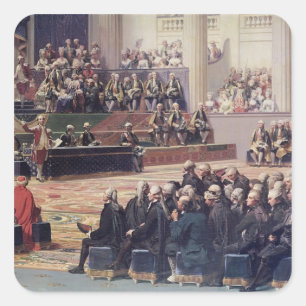 Opening of the Estates General at Versailles Square Sticker