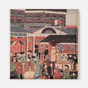 Opening of the First Railway in Japan Magnet