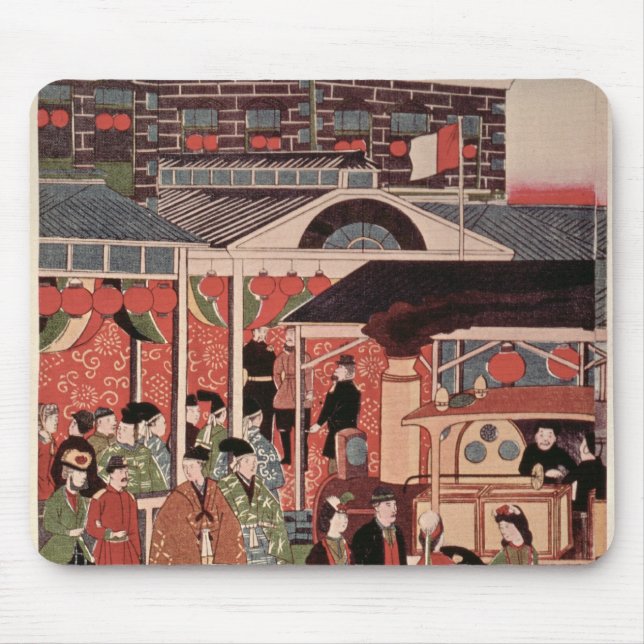 Opening of the First Railway in Japan Mouse Mat (Front)