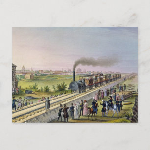 Opening of the First Railway Line Postcard