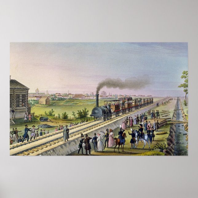Opening of the First Railway Line Poster (Front)