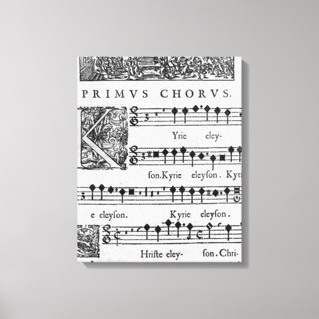 Opening page of the Mass for Double Choir Canvas Print (Front)