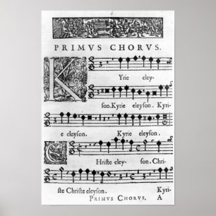 Opening page of the Mass for Double Choir Poster