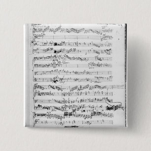 Opening page of the score of 'Les Paladins' 15 Cm Square Badge