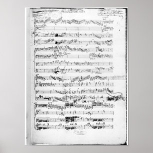 Opening page of the score of 'Les Paladins' Poster