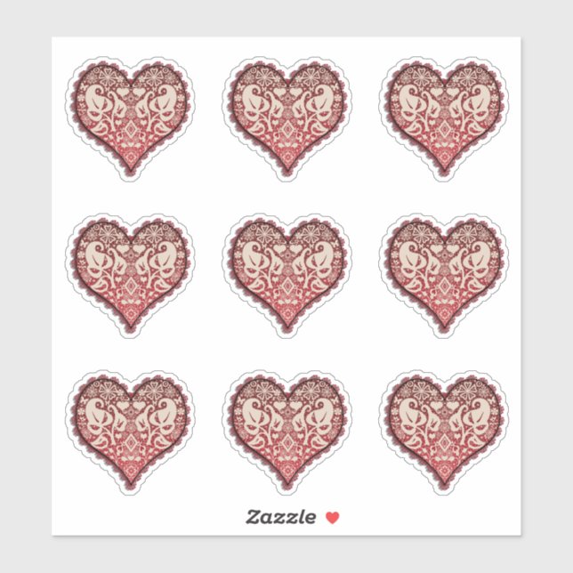 Openwork heart, lace, heart, love, vintage (Sheet)