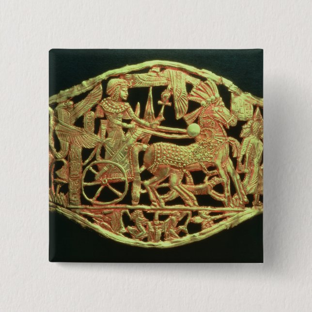 Openwork plaque or buckle 15 cm square badge (Front)