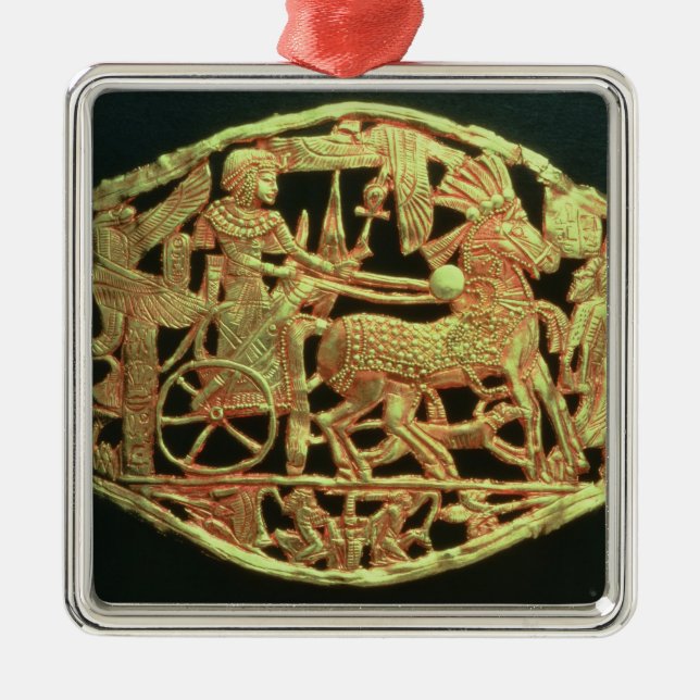 Openwork plaque or buckle metal tree decoration (Front)