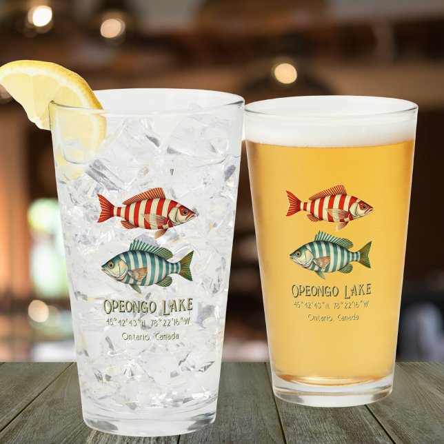 Opeongo Lake Ontario Canada fish drinks bar Glass (Creator Uploaded)