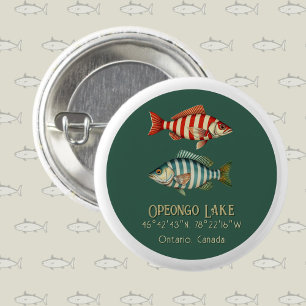 Opeongo Lake Ontario Canada fish fishing 3 Cm Round Badge
