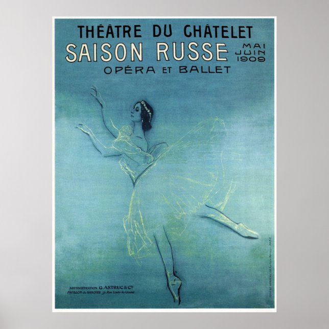 OPERA & BALLET - RUSSIAN SEASON - PARIS 1909 POSTER (Front)