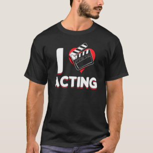 Opera Broadway Stage Actor Theatre Actress I Love T-Shirt