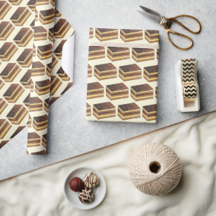 Opéra Cake French Pastry Patisserie Dessert Food Wrapping Paper