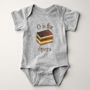 Opera Cake Pastry French Patisserie Bakery Chef Baby Bodysuit