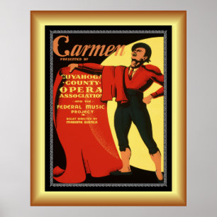 Opera ~ Carmen ~ Toreador Song ~ 1939 ~ Poster