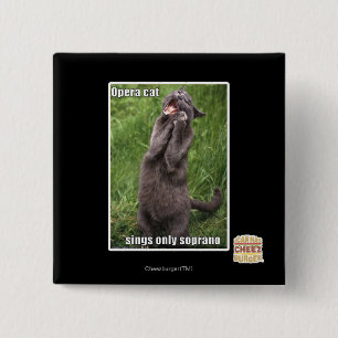 Opera Cat 15 Cm Square Badge