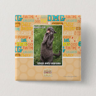 Opera Cat 15 Cm Square Badge