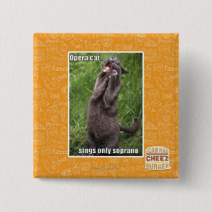 Opera Cat 15 Cm Square Badge