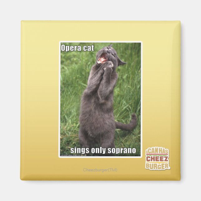 Opera Cat Magnet (Front)