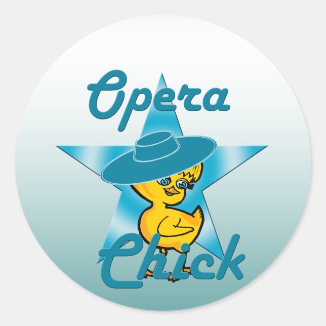 Opera Chick #7 Classic Round Sticker (Front)