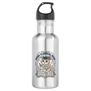 Opera Classical Music Cat Cute Cat T-Shirt Design 532 Ml Water Bottle