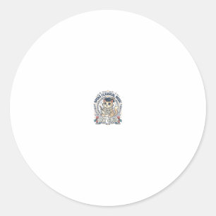 Opera Classical Music Cat Cute Cat T-Shirt Design Classic Round Sticker