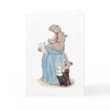 Opera Hippo and Pig Card