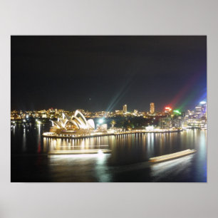 opera house night ferry poster